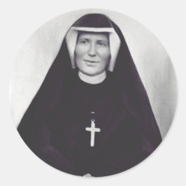 Pegatina Redonda Santa Faustina Kowalska