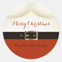 Pegatina Redonda Santa, Ho Ho Ho