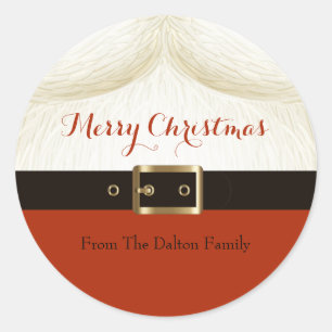 Pegatina Redonda Santa, Ho Ho Ho Ho