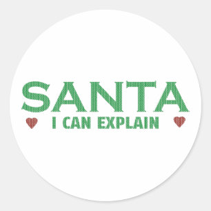 Pegatina Redonda Santa I puede explicar