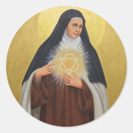 Pegatina Redonda Santa Isabel de la Trinidad Carmelite Nun