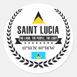 Pegatina Redonda Santa Lucía