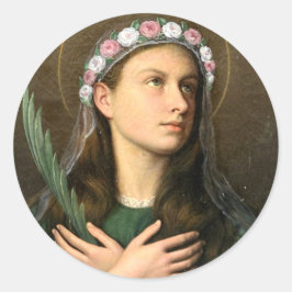 Pegatina Redonda Santa María Goretti
