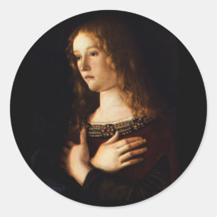 Pegatina Redonda Santa María Magdalena - Bellini