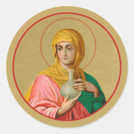 Pegatina Redonda Santa María Magdalena como Myrrhbearer (Det.; ORX