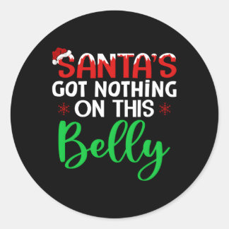 Pegatina Redonda Santa No Tiene Nada En Este Embarazo Belly