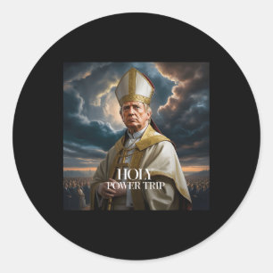 Pegatina Redonda Santa Potencia cristiana del Vaticano"