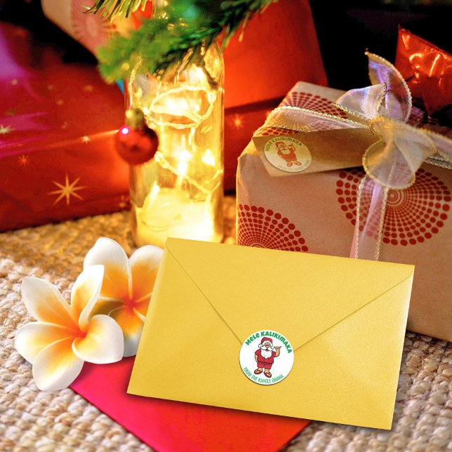 Pegatina Redonda Santa Roja de Hawái (Subido por el creador)