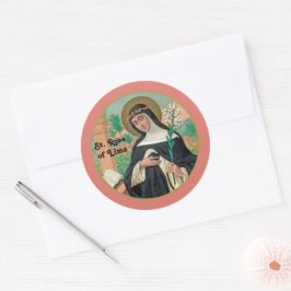 Pegatina Redonda Santa Rosa de Lima (detalle; K 48)