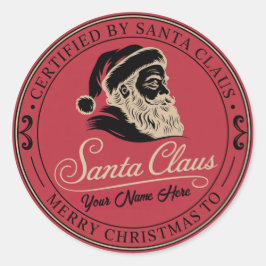 Pegatina Redonda ✒️ Santa’s Signature Stamp Sticker