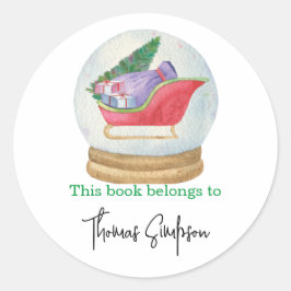 Pegatina Redonda Santa sled - placa de ducha para bebés