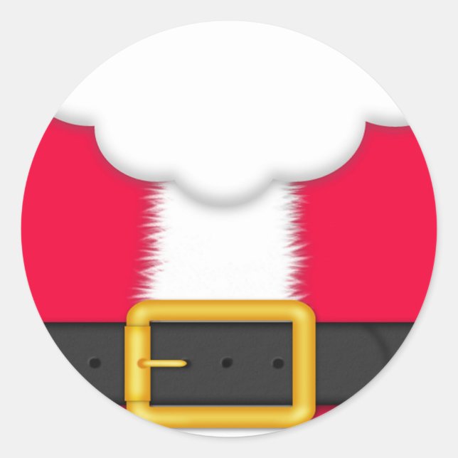 Pegatina Redonda Santa Suit (Anverso)