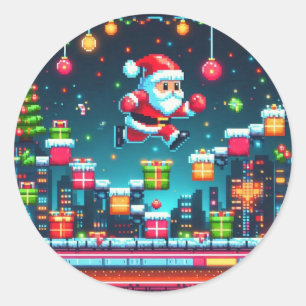 Pegatina Redonda Santa T-Shirt