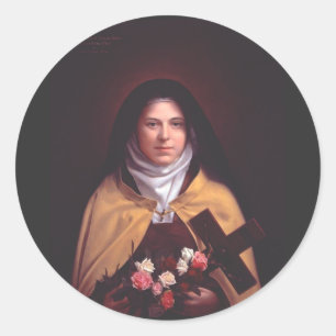 Pegatina Redonda Santa Teresita de Lisieux