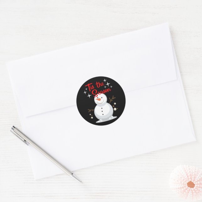 Pegatina Redonda Santa & Tree Magic – Christmas Stickers & Invites (Sobre)
