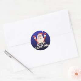 Pegatina Redonda Santa & Tree Magic – Christmas Stickers & Invites