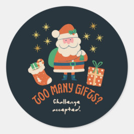 Pegatina Redonda Santa & Tree Magic – Christmas Stickers & Invites