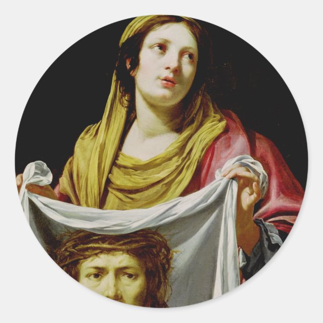 Pegatina Redonda Santa Verónica (Anverso)
