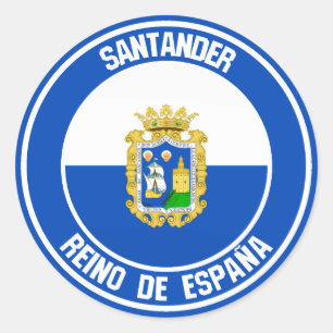 Pegatina Redonda Santander Round Emblem