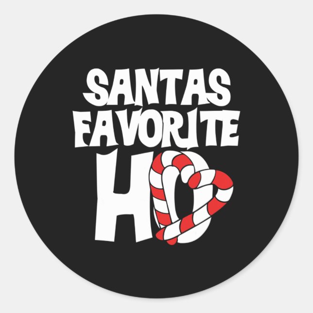 Pegatina Redonda Santas Favoritos Ho (Anverso)