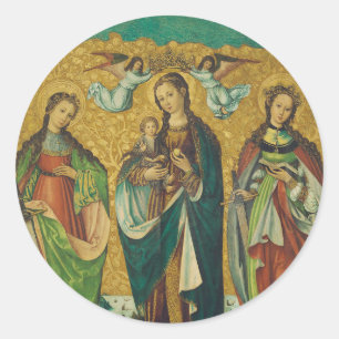 Pegatina Redonda Santas Perpetua y Felicidad