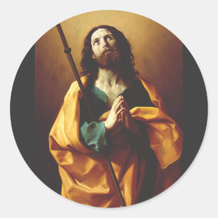 Pegatina Redonda Santiago el Mayor por Guido Reni Arte