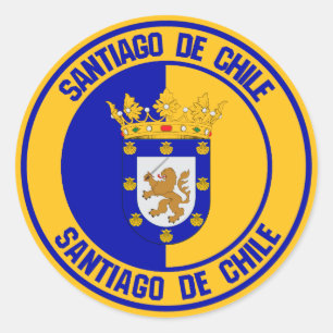 Pegatina Redonda Santiago Round Emblem