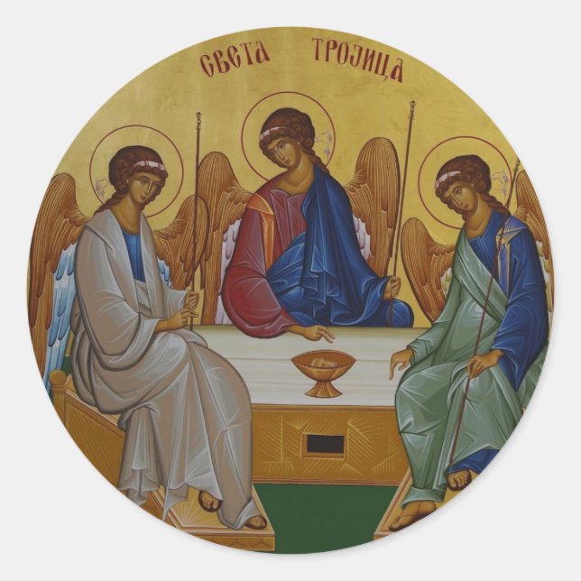 Pegatina Redonda Santísima Trinidad (Anverso)