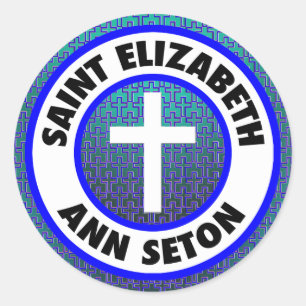 Pegatina Redonda Santo Elizabeth Ana Seton