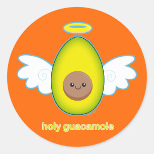 Pegatina Redonda Santo Guacamole