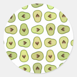 Pegatina Redonda Santo Guacamole Corazón Aguacate Baby Shower Nupci