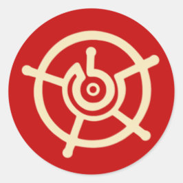 Pegatina Redonda Santo Halo