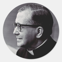 Pegatina Redonda Santo Josemaria Escriva
