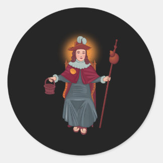 Pegatina Redonda Santo Niã±O De Atocha