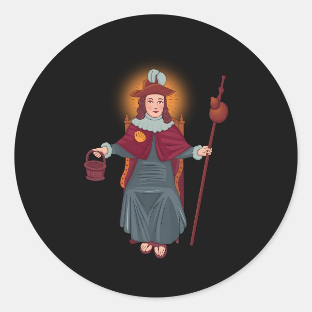 Pegatina Redonda Santo Niã±O De Atocha (Anverso)