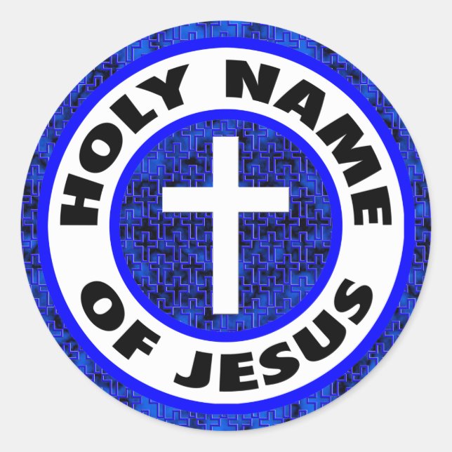 Pegatina Redonda Santo Nombre de Jesús (Anverso)