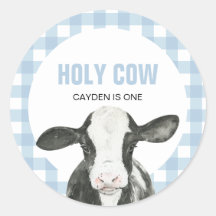 Santo Vaca Cumploaños de una cuadros azules