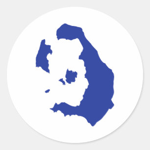 Pegatina Redonda Santorin