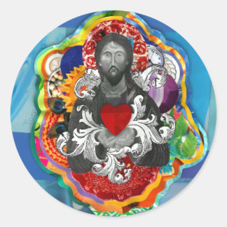 Pegatina Redonda Santos