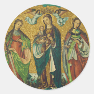 Pegatina Redonda Santos Perpetua y Felicidad