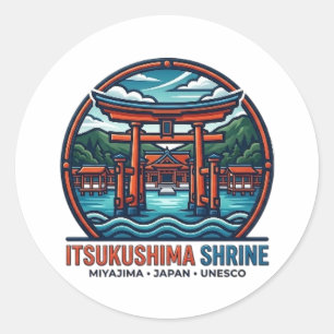 PEGATINA REDONDA SANTUARIO ITSUKUSHIMA