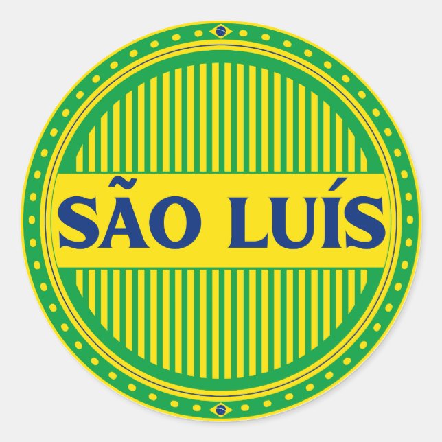 Pegatina Redonda São Luís City Pride – Brazilian Identity (Anverso)