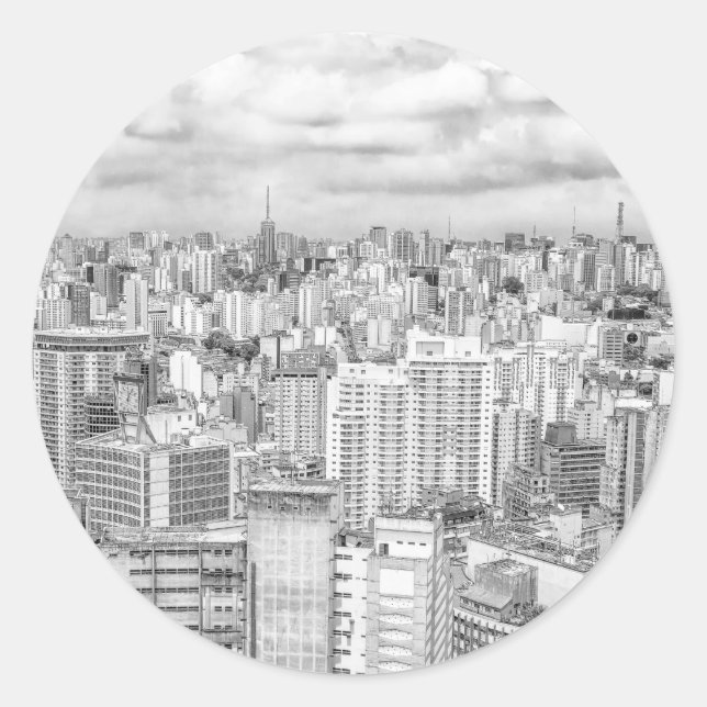 Pegatina Redonda Sao Paulo, Brasil (Anverso)