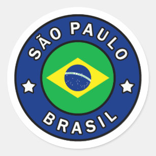 Pegatina Redonda São Paulo Brasil