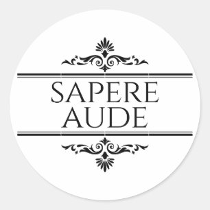 Pegatina Redonda Sapere Aude