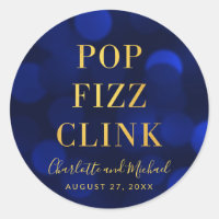 Sapphire Blue Faux Gold Pop Fizlink