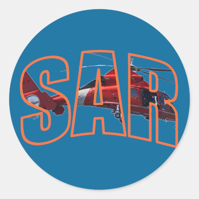 PEGATINA REDONDA SAR USCG (Anverso)