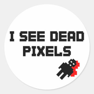 Pegatina Redonda Sarah Marshall Dead Pixels