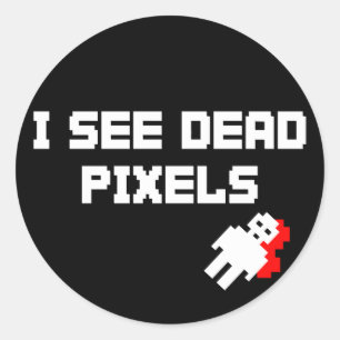 Pegatina Redonda Sarah Marshall Dead Pixels