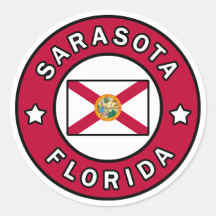 Pegatina Redonda Sarasota la Florida